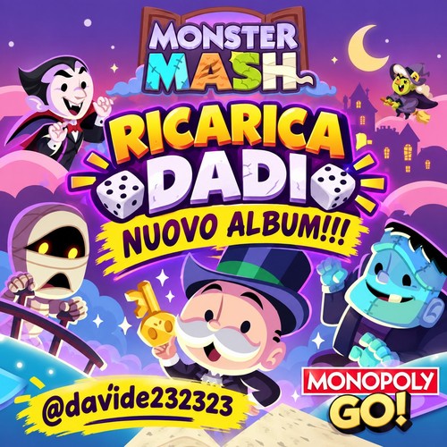 Monopoly adesivo monster - go!,