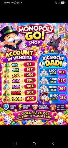 Monopoly shop account in - shop,